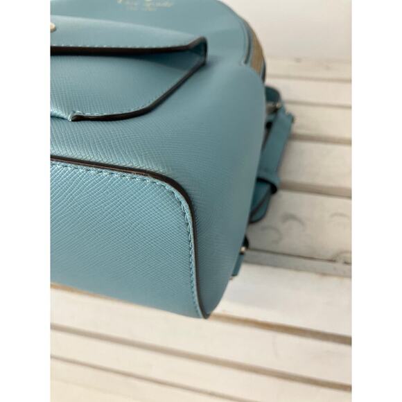 KATE SPADE SCHUYLER MINI LIGHT BLUE SAFFINAO PVC BACKPACK - Picture 8 of 15